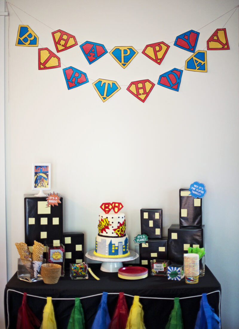 a superhero birthday party